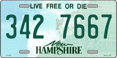 NH license plate 3427667