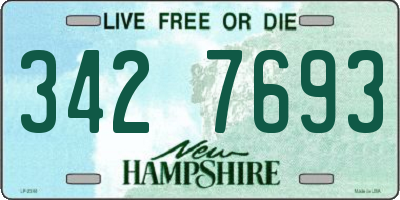 NH license plate 3427693