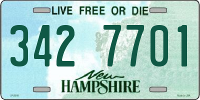 NH license plate 3427701