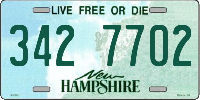 NH license plate 3427702