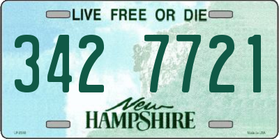 NH license plate 3427721