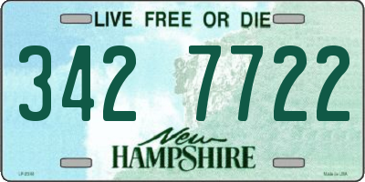 NH license plate 3427722