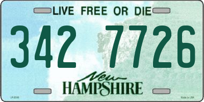 NH license plate 3427726