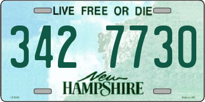 NH license plate 3427730