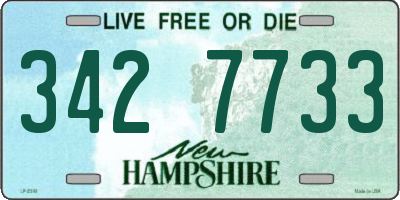 NH license plate 3427733
