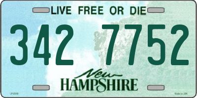 NH license plate 3427752