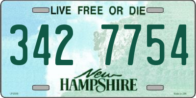 NH license plate 3427754