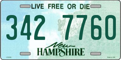 NH license plate 3427760