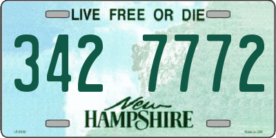 NH license plate 3427772