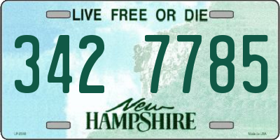 NH license plate 3427785