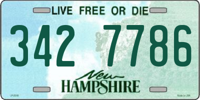 NH license plate 3427786