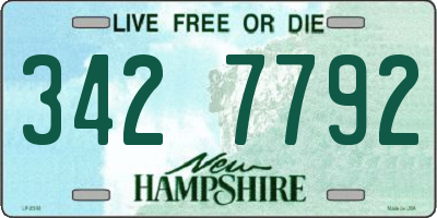 NH license plate 3427792
