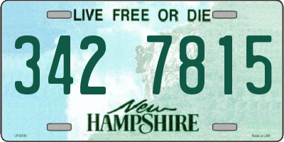 NH license plate 3427815