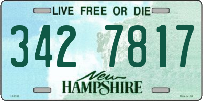 NH license plate 3427817