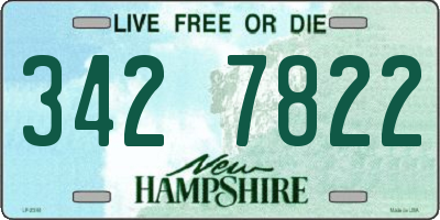 NH license plate 3427822