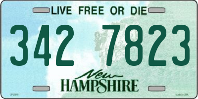 NH license plate 3427823