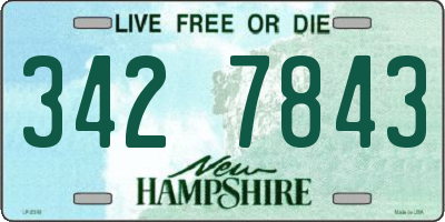 NH license plate 3427843
