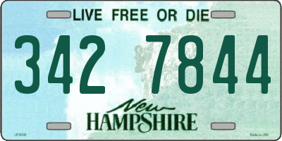 NH license plate 3427844