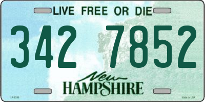 NH license plate 3427852