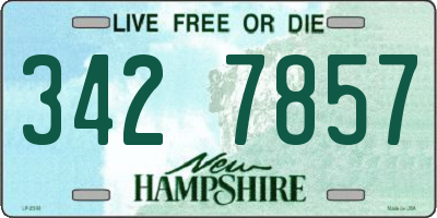 NH license plate 3427857