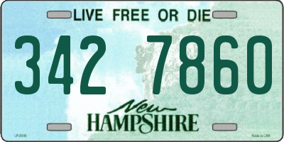 NH license plate 3427860