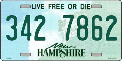 NH license plate 3427862