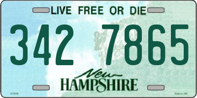 NH license plate 3427865