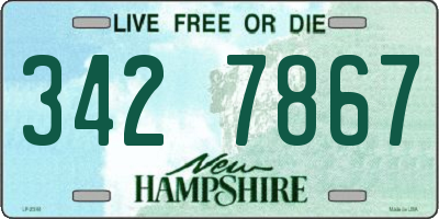 NH license plate 3427867