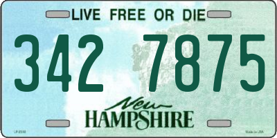 NH license plate 3427875