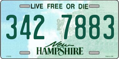 NH license plate 3427883