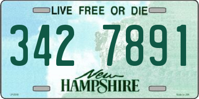 NH license plate 3427891