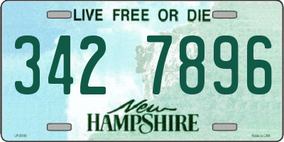 NH license plate 3427896