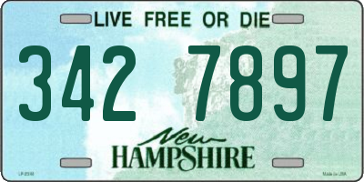 NH license plate 3427897