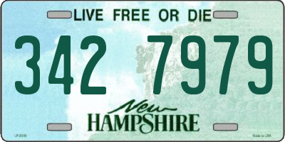 NH license plate 3427979