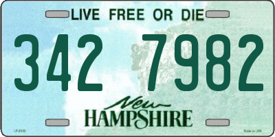 NH license plate 3427982