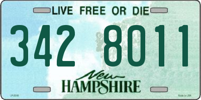 NH license plate 3428011