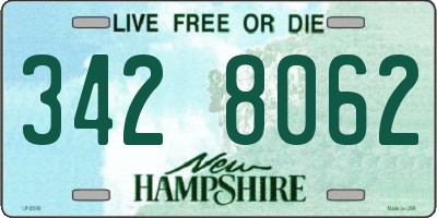 NH license plate 3428062