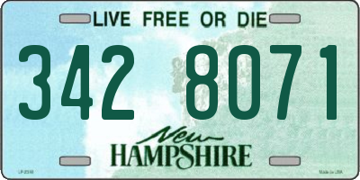 NH license plate 3428071
