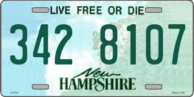 NH license plate 3428107