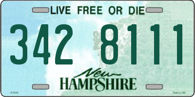 NH license plate 3428111