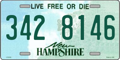 NH license plate 3428146