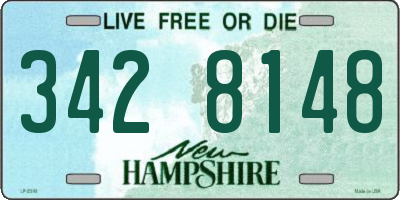 NH license plate 3428148