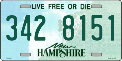 NH license plate 3428151