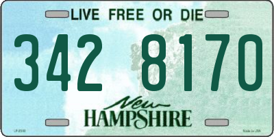 NH license plate 3428170