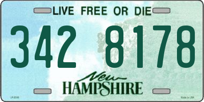 NH license plate 3428178
