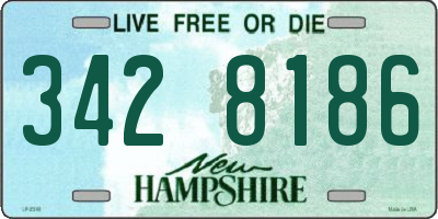 NH license plate 3428186