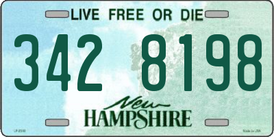NH license plate 3428198