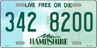 NH license plate 3428200
