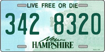 NH license plate 3428320