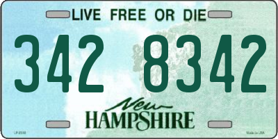NH license plate 3428342